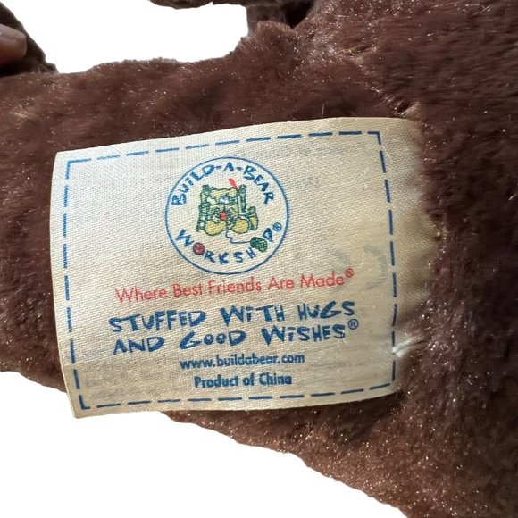 Build A Bear Fudge Pup Dog Brown 10" Floppy Ears Eye Patch Soft Plushie Toy Gift - Picture 7 of 14